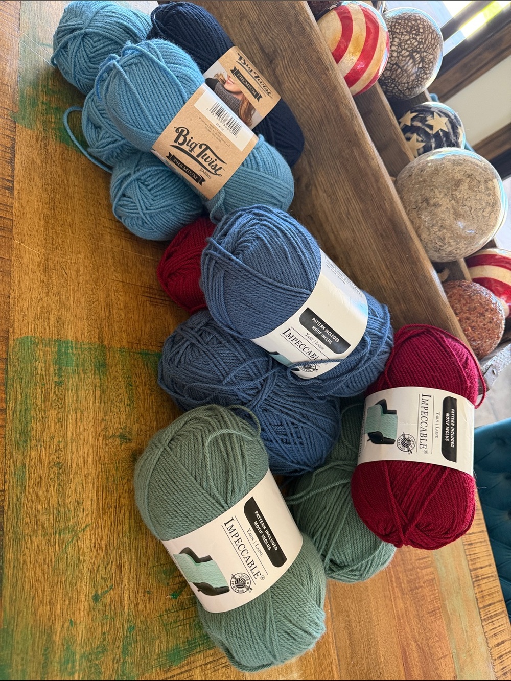 Big Twist and Impeccable yarn bundle. 7+ skeins. medium weight (4)